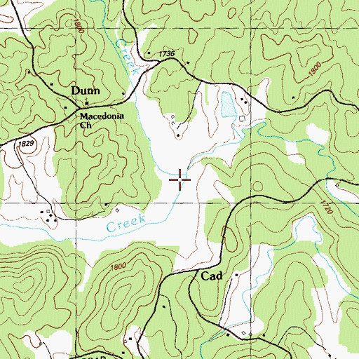 Topographic Map of Dunn Creek, GA