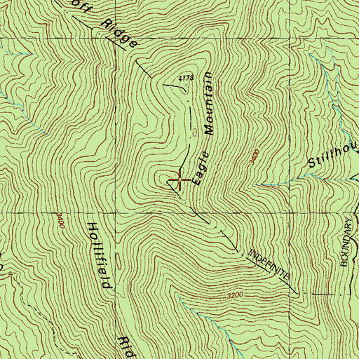 Topographic Map of Eagle Mountain, GA