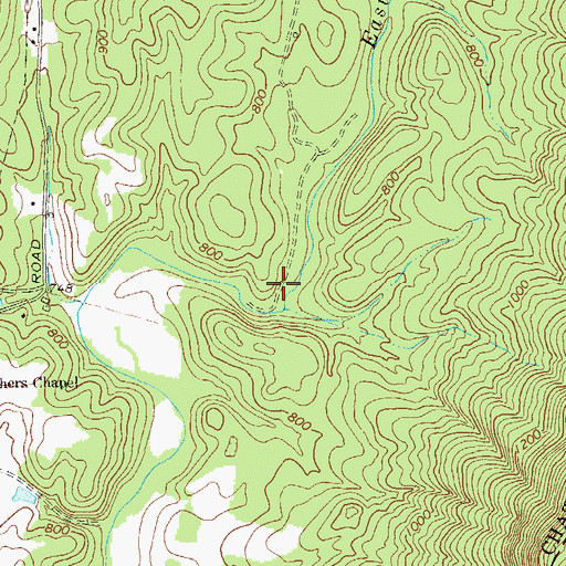 Topographic Map of East Armuchee Valley, GA