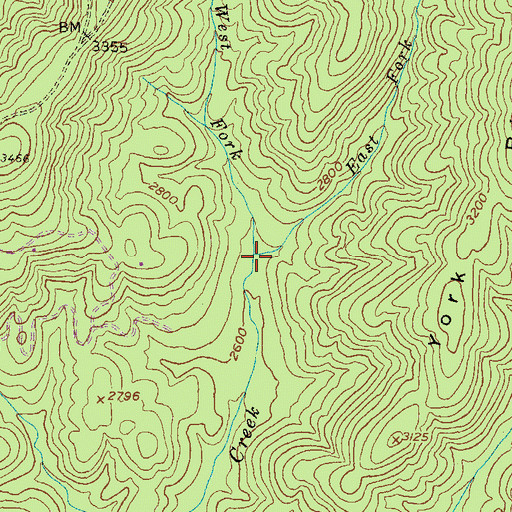 Topographic Map of East Fork Smith Creek, GA