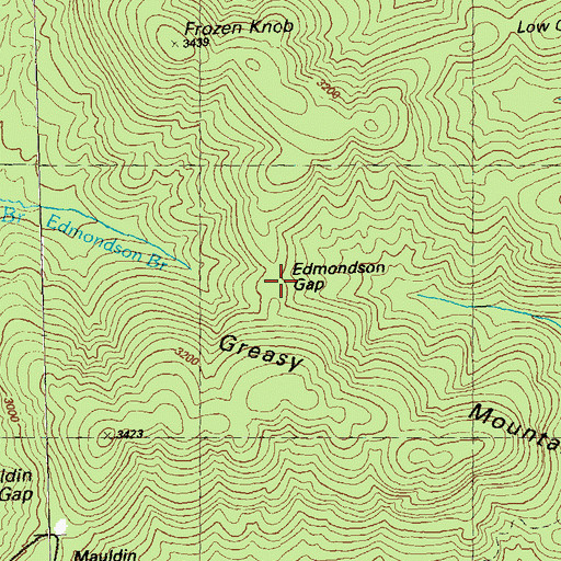 Topographic Map of Edmondson Gap, GA