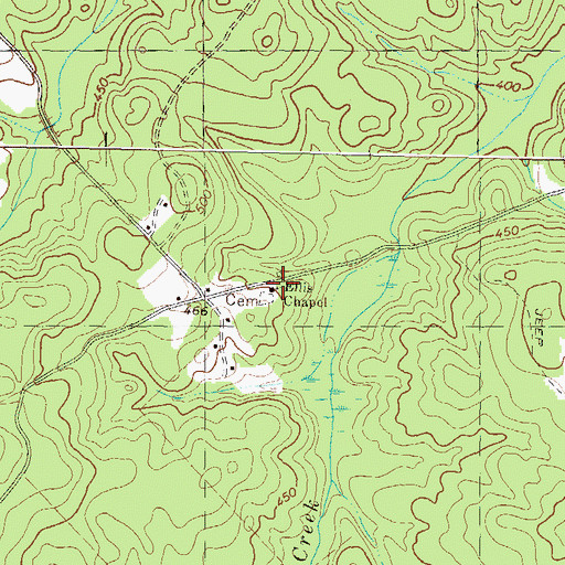 Topographic Map of Ellis Chapel, GA