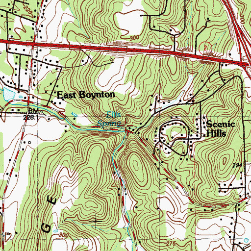 Topographic Map of Ellis Spring, GA