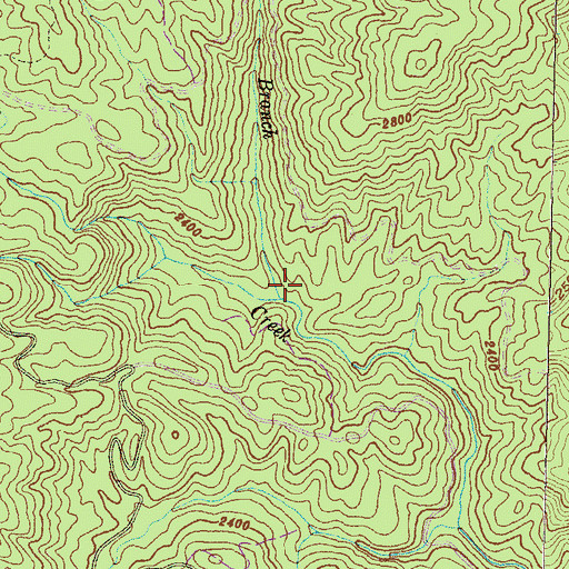 Topographic Map of Emory Branch, GA