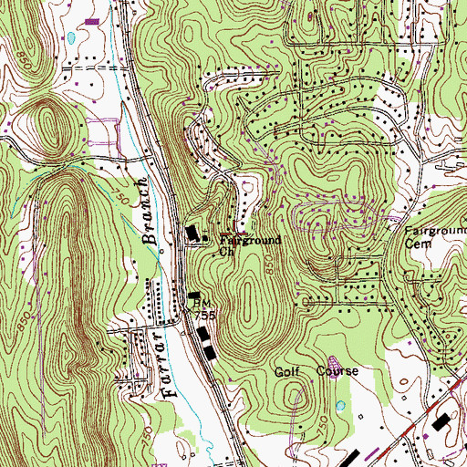 Topographic Map of Fairground Church, GA