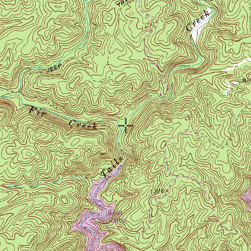 Topographic Map of Fir Creek, GA