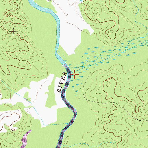 Topographic Map of Fishing Creek, GA