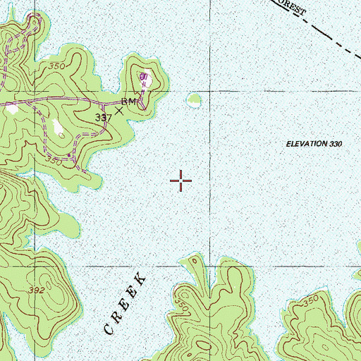 Topographic Map of Fishing Creek, GA