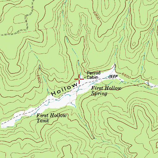 Topographic Map of Penrod Cabin, AZ