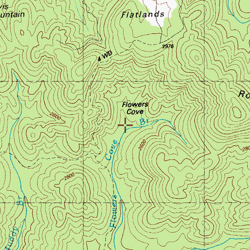 Topographic Map of Flowers Cove, GA