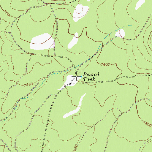 Topographic Map of Penrod Tank, AZ