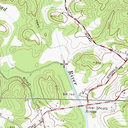 Topographic Map of Freeman Creek, GA