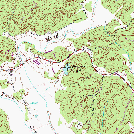 Topographic Map of Gailey Pond, GA