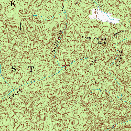 Topographic Map of Galloway Creek, GA