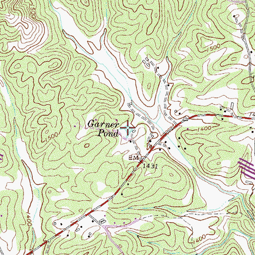 Topographic Map of Garner Pond, GA
