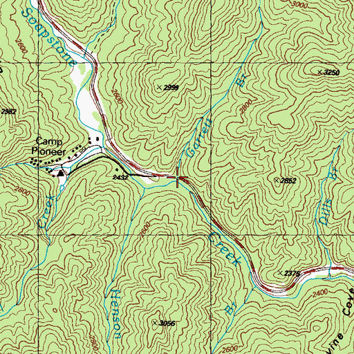 Topographic Map of Garrett Branch, GA