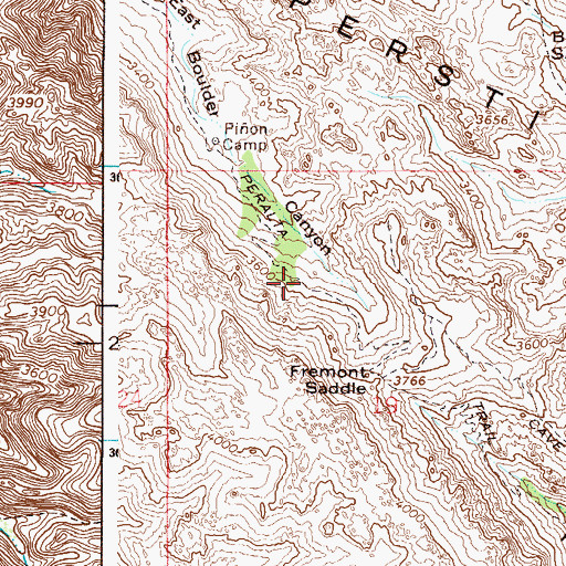 Topographic Map of Peralta Trail, AZ