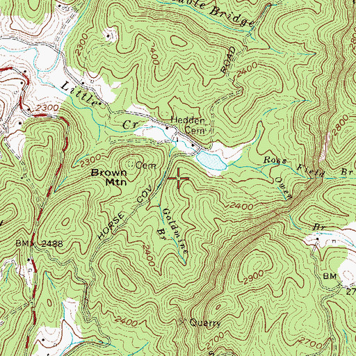 Topographic Map of Goldmine Branch, GA