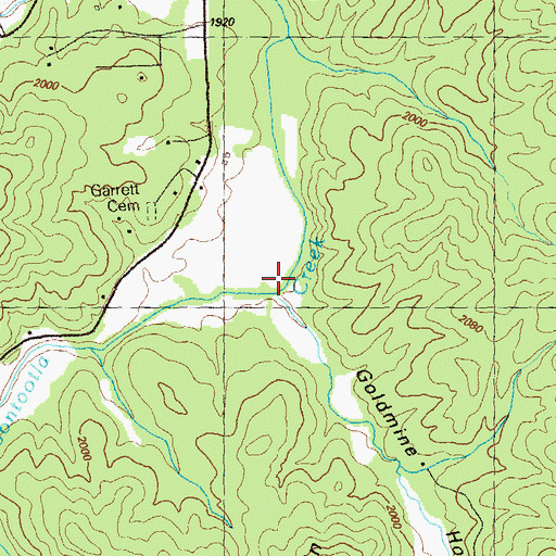 Topographic Map of Goldmine Hollow, GA
