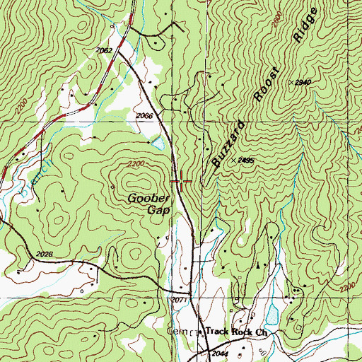Topographic Map of Goober Gap, GA