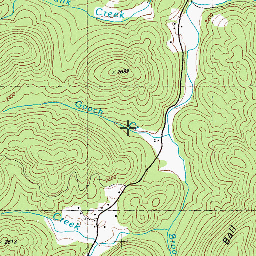 Topographic Map of Gooch Lake (historical), GA