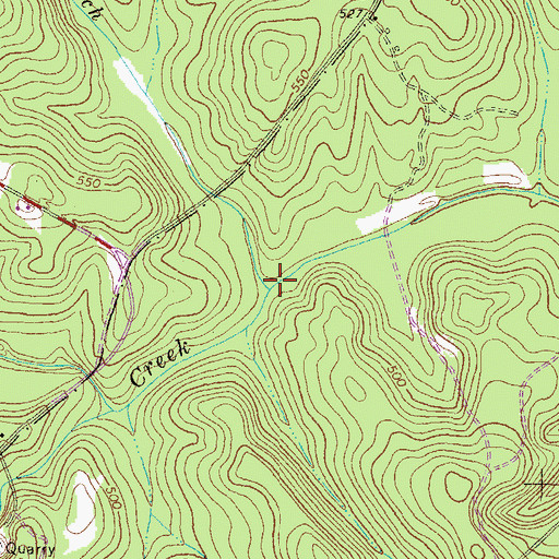 Topographic Map of Goolsby Branch, GA