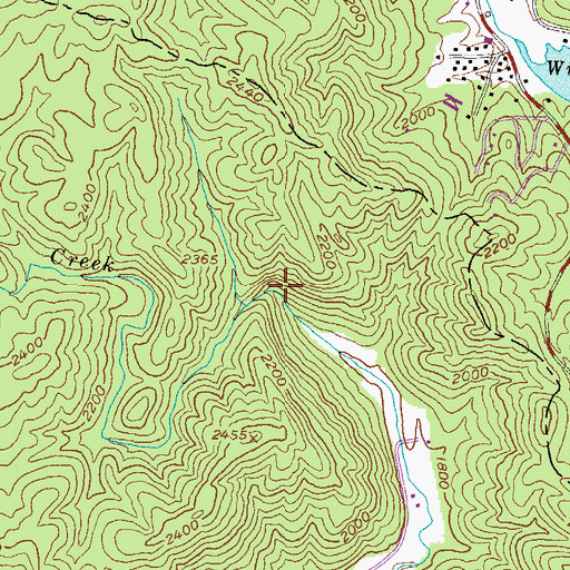 Topographic Map of Goshen Creek, GA