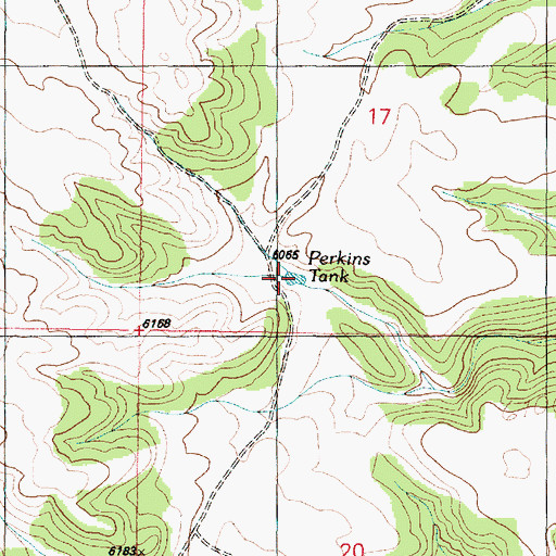 Topographic Map of Perkins Tank, AZ