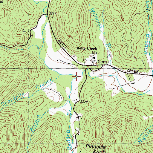 Topographic Map of Gulf Branch, GA