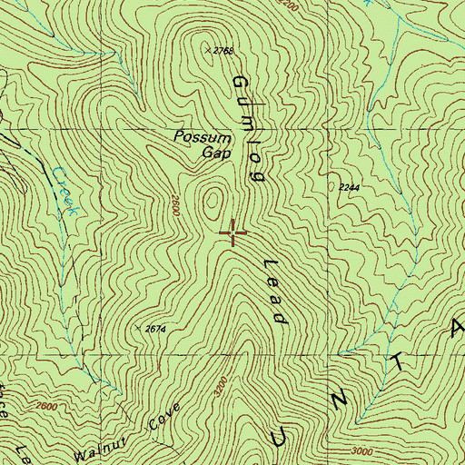 Topographic Map of Gumlog Lead, GA