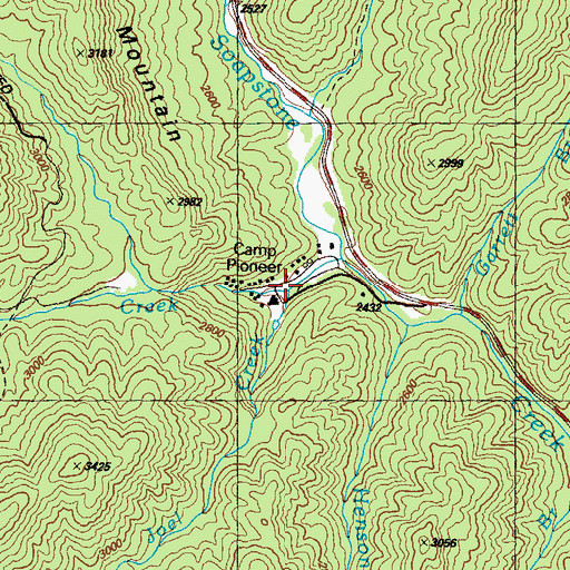 Topographic Map of Gurley Creek, GA