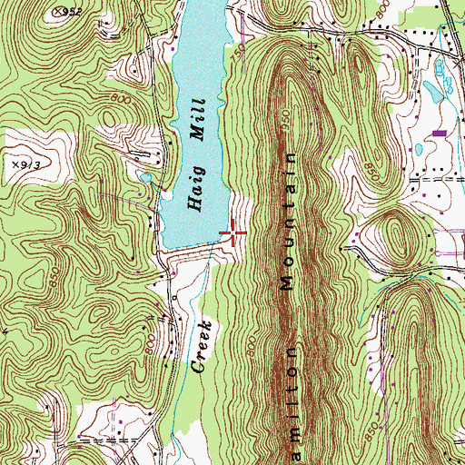 Topographic Map of Haig Mill Lake, GA