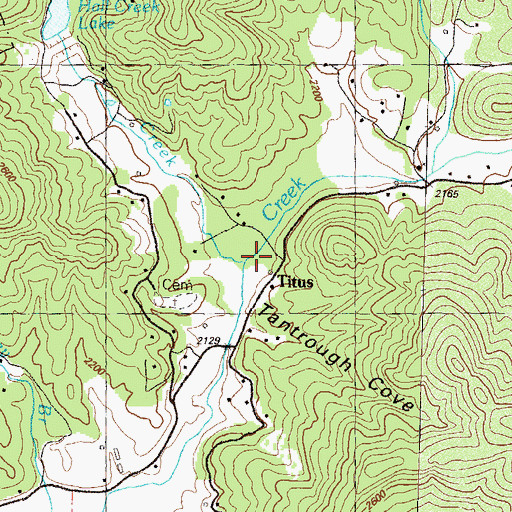 Topographic Map of Hall Creek, GA