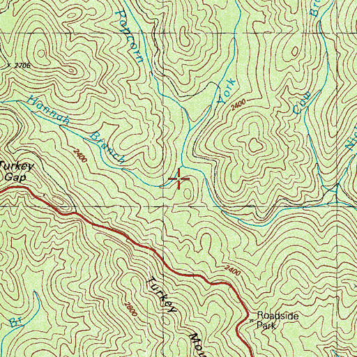Topographic Map of Hannah Branch, GA