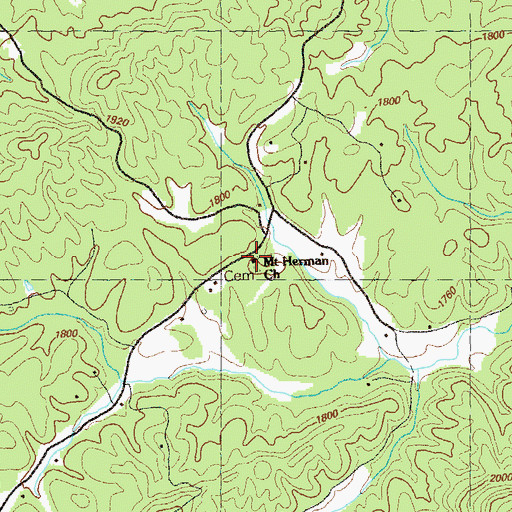 Topographic Map of Harper Church, GA