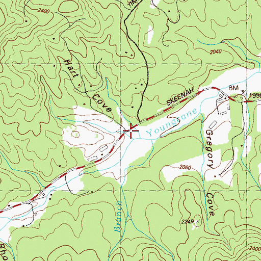 Topographic Map of Hart Cove, GA