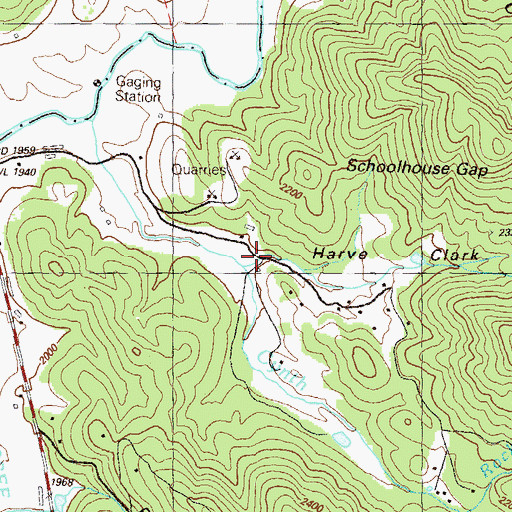 Topographic Map of Harve Clark Cove, GA