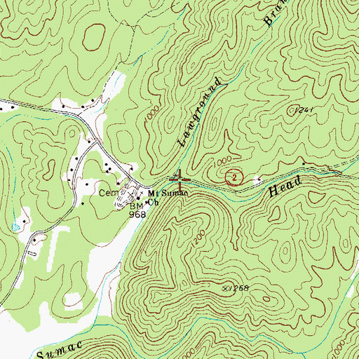 Topographic Map of Head Branch, GA