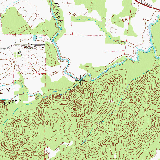 Topographic Map of Heath Creek, GA