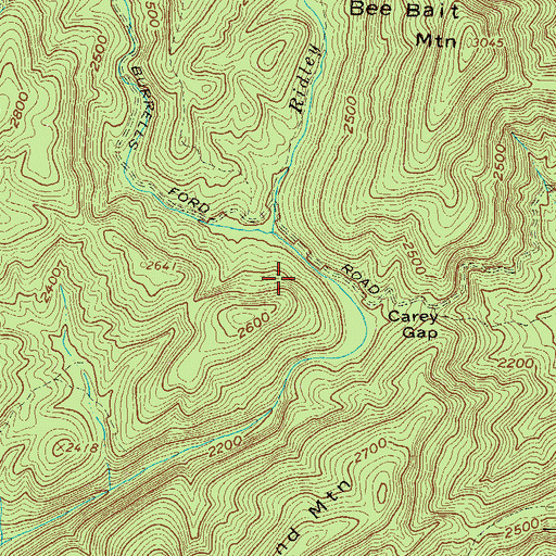 Topographic Map of Hedden Creek, GA