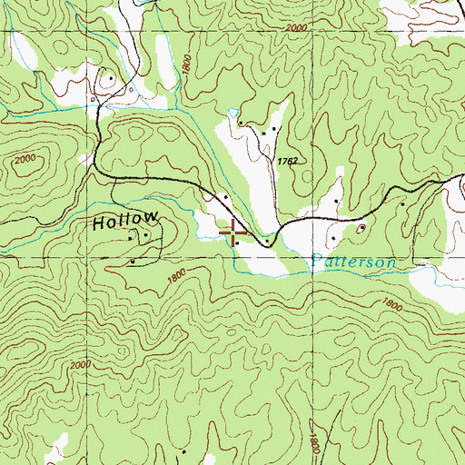Topographic Map of Hells Hollow, GA