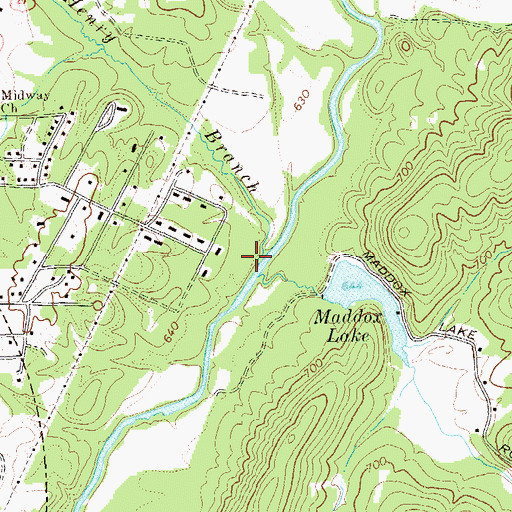 Topographic Map of Henry Branch, GA