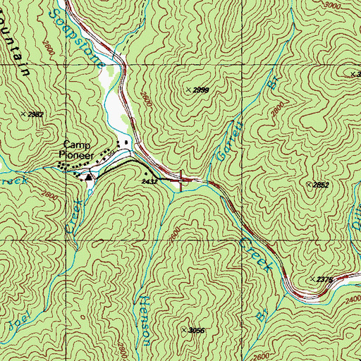 Topographic Map of Henson Creek, GA
