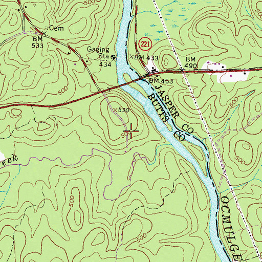 Topographic Map of Herds Creek, GA