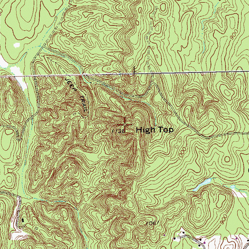 Topographic Map of High Top, GA