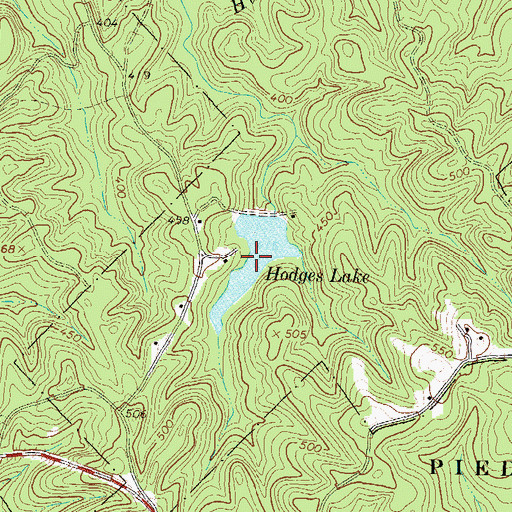 Topographic Map of Hodges Lake, GA