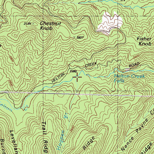 Topographic Map of Hogpen Branch, GA