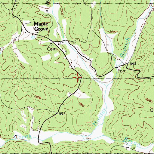 Topographic Map of Holiness Church, GA