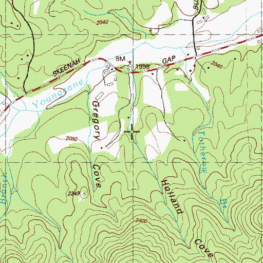 Topographic Map of Holland Cove, GA