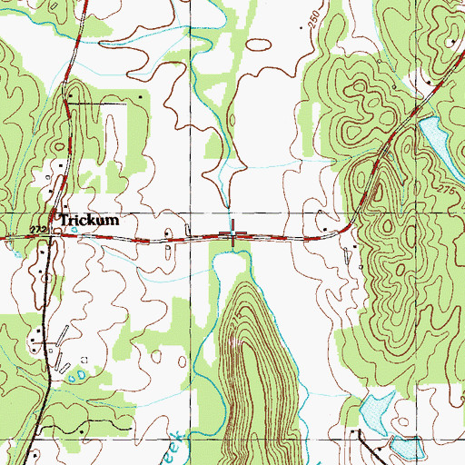 Topographic Map of Hopkins Branch, GA